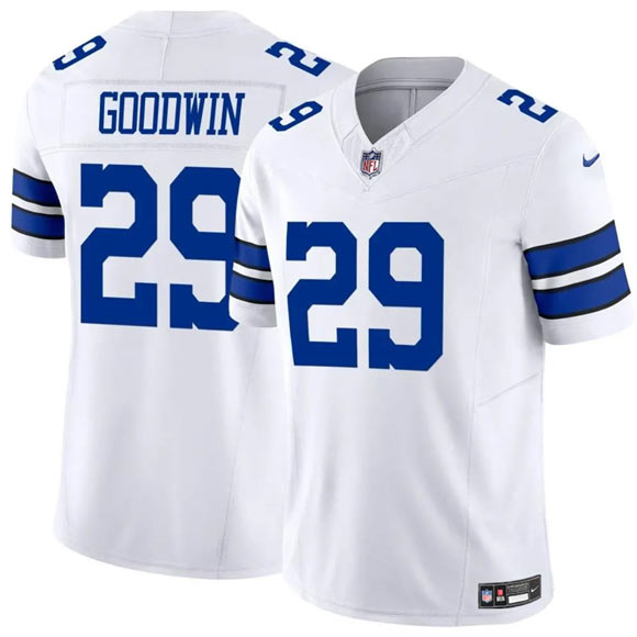 Men's Dallas Cowboys 29 C.J. Goodwin White 2025 F.U.S