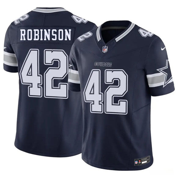 Men's Dallas Cowboys 42 Curtis Robinson Navy 2026 F.U.S.E. Vapor Untouchable Limited Stitched Football Jersey