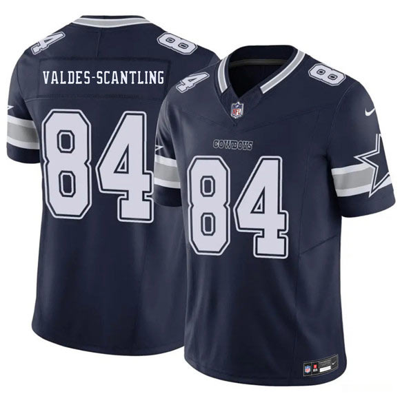 Men's Dallas Cowboys 84 Marquez Valdes Scantling Navy 2026 F.U.S.E. Vapor Untouchable Limited Stitched Football Jersey