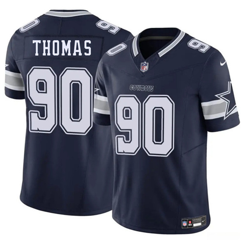 Men's Dallas Cowboys 90 Solomon Thomas Navy 2025 F.U.S.E. Vapor Untouchable Limited Football Stitched Jersey