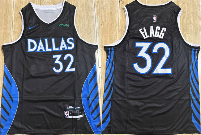 Men's Dallas Mavericks 32 Cooper Flagg Black 2025 26 City Edition Stitched Basketball Jersey
