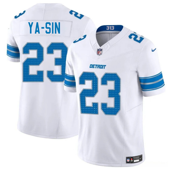 Men's Detroit Lions 23 Rock Ya Sin White 2025 F.U.S.E. Vapor Limited Football Stitched Jersey