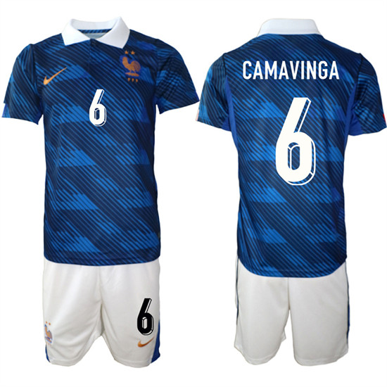 Men's France 6 CAMAVINGA National Team FIFA x World Cup 2026 Home On Field Jersey