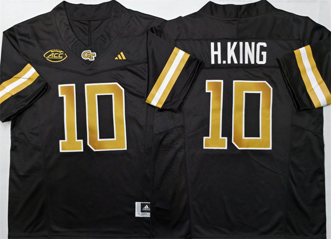 Men's Georgia Tech Yellow Jackets 10 Haynes King Black F.U.S.E. Limited Stitched Jersey