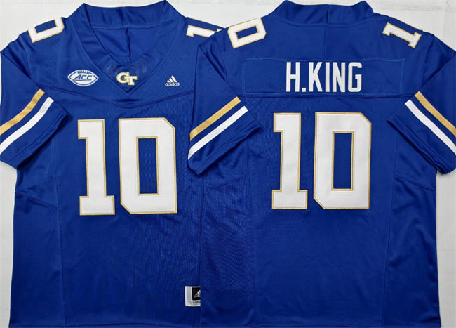 Men's Georgia Tech Yellow Jackets 10 Haynes King Royal F.U.S.E. Limited Stitched Jersey