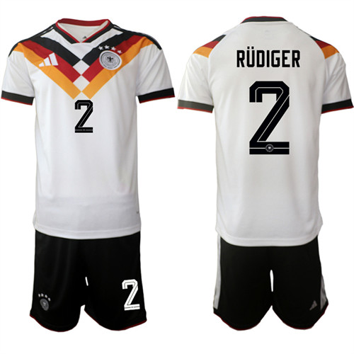 Men's Germany 2 RUDIGER National Team FIFA x World Cup 2026 Home White On Field Jersey
