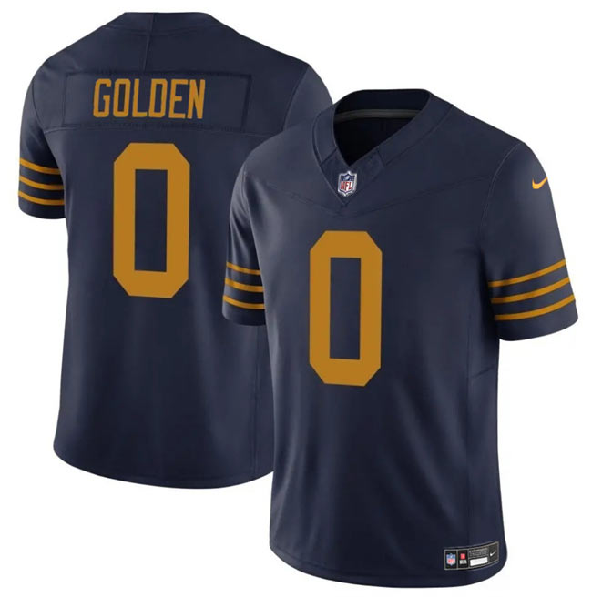 Men's Green Bay Packers 0 Matthew Golden Navy The 1923 Classic Vapor F.U.S.E. Limited Football Stitched Jersey
