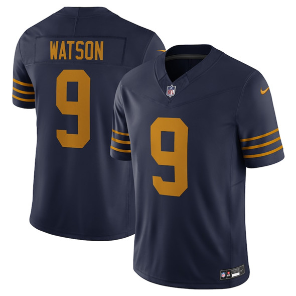 Men's Green Bay Packers 9 Christian Watson Navy The 1923 Classic Vapor F.U.S.E. Limited Football Stitched Jersey