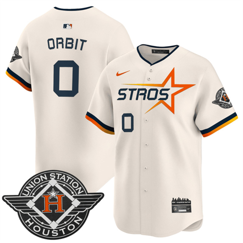 Men's Houston Astros 0 Kaleb Ort Cream 2025 City Connect Limited Stitched Baseball Jersey