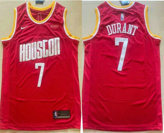 Men's Houston Rockets 7 Kevin Durant Red Classic Swingman Jersey