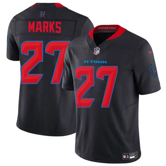 Men's Houston Texans 27 Woody Marks Navy 2nd Alternate 2025 F.U.S.E. Vapor Limited Football Stitched Jersey