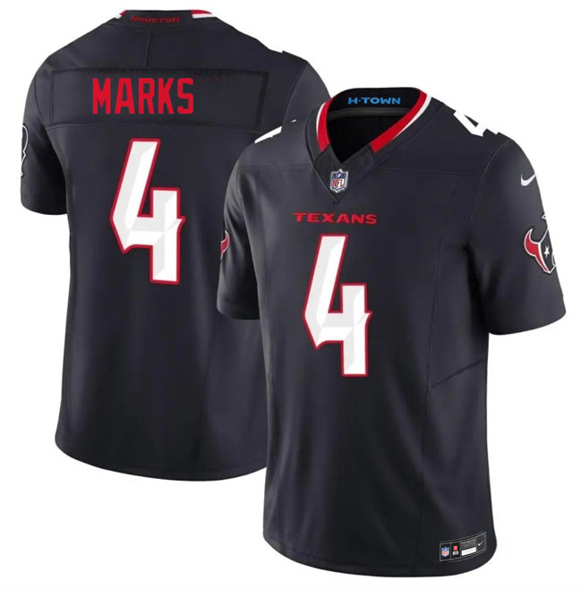 Men's Houston Texans 4 Woody Marks Navy 2nd Alternate 2026 F.U.S.E. Vapor Limited Stitched Football Jersey