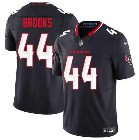Men's Houston Texans 44 British Brooks Navy 2025 F.U.S.E. Vapor Limited Football Stitched Jersey