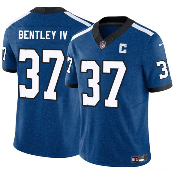 Men's Indianapolis Colts 37 Ulysses Bentley IV Blue 2025 F.U.S.E. Throwback Vapor Limited Football Stitched Jersey