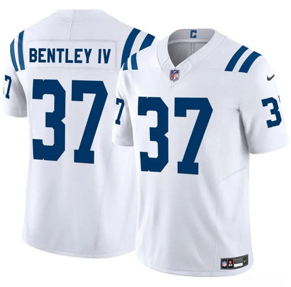 Men's Indianapolis Colts 37 Ulysses Bentley IV White 2025 F.U.S.E. Vapor Limited Football Stitched Jersey