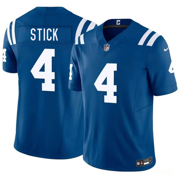 Men's Indianapolis Colts 4 Easton Stick Blue 2026 F.U.S.E. Vapor Limited Football Stitched Jersey Men's Indianapolis Colts 4 Easton Stick Blue 2026 F.U.S.E. Vapor Limited Football Stitched Jersey