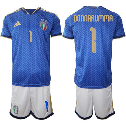 Men's Italy 1 DONNARUMMA National Team FIFA x World Cup 2026 Home Blue On Field Jerseys