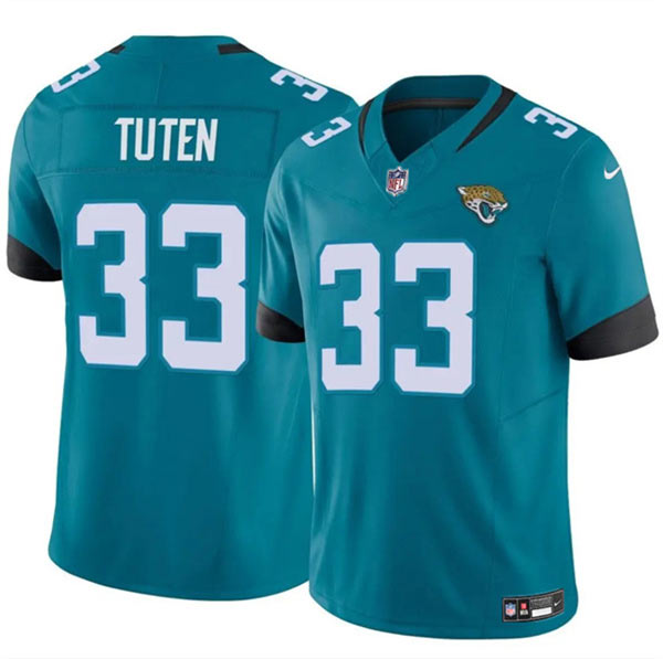 Men's Jacksonville Jaguars 33 Bhayshul Tuten Teal 2024 Vapor Untouchable Limited Football Stitched Jersey