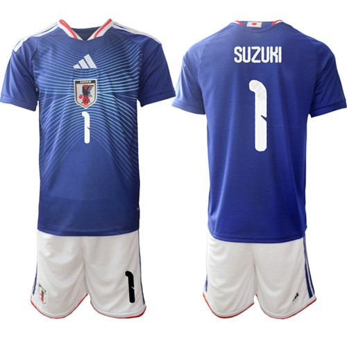 Men's Japan 1 SUZUKI National Team FIFA x World Cup 2026 Home Blue On Field Jersey