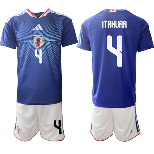 Men's Japan 4 ITAKURA National Team FIFA x World Cup 2026 Home Blue On Field Jersey