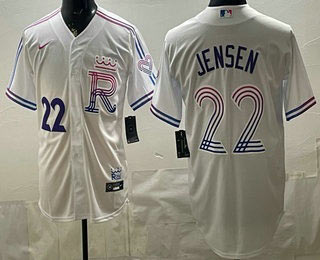 Men's Kansas City Royals 22 Carter Jensen White 2026 City Connect Stadium Jersey
