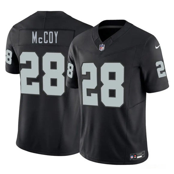 Men's Las Vegas Raiders 28 Jermod McCoy Black 2026 F.U.S.E. Vapor Untouchable Limited Football Stitched Jersey