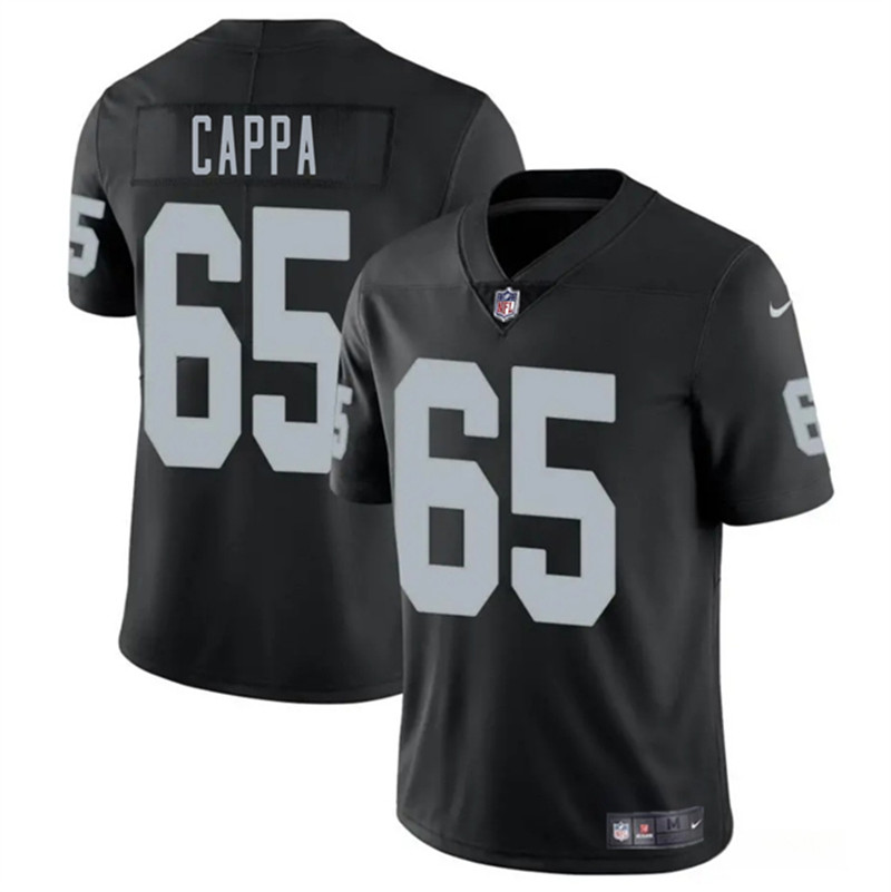 Men's Las Vegas Raiders 65 Alex Cappa Black 2025 Vapor Football Stitched Jersey