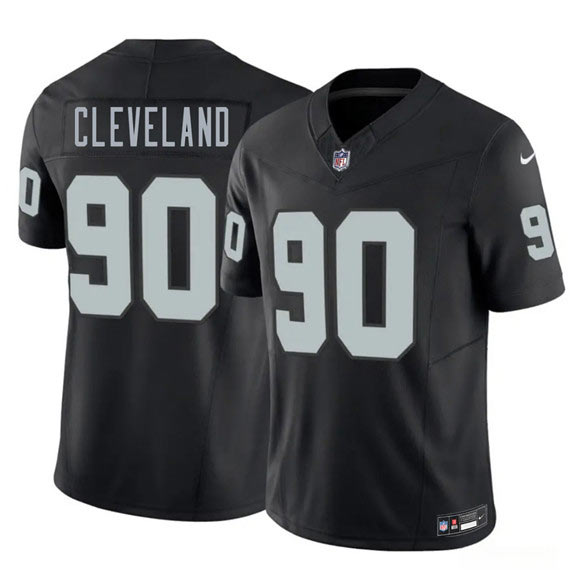 Men's Las Vegas Raiders 90 Brandon Cleveland Black 2026 F.U.S.E. Vapor Untouchable Limited Football Stitched Jersey