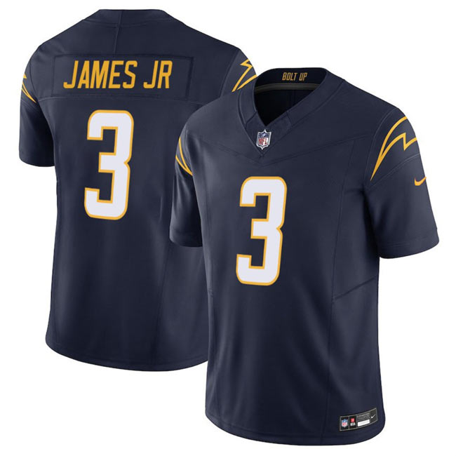 Men's Los Angeles Chargers 3 Derwin James JR Navy 2025 F.U.S.E Vapor Limited Stitched Football Jersey