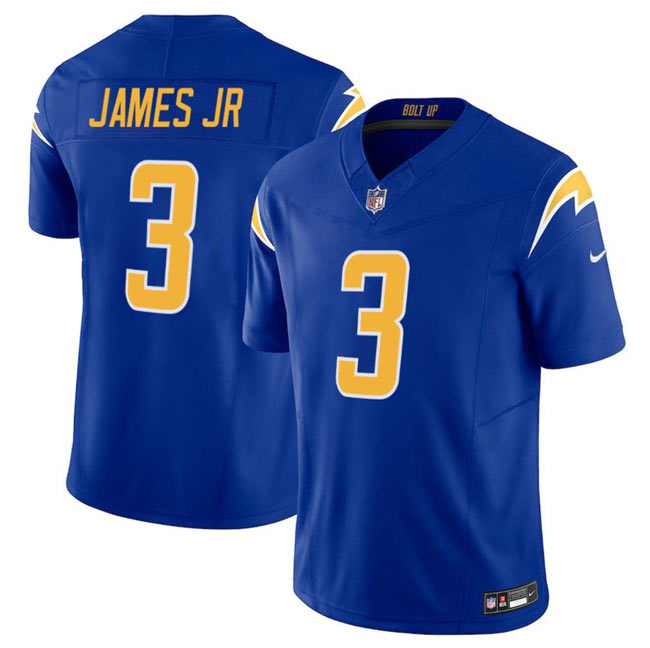 Men's Los Angeles Chargers 3 Derwin James JR Royal 2025 F.U.S.E Vapor Limited Stitched Football Jersey