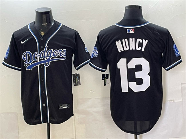 Men's Los Angeles Dodgers 13 Max Muncy B2B Champs 2026 Black Out Style Vapor Limited Stitched Baseball Jersey Men's Los Angeles Dodgers 13 Max Muncy B2B Champs 2026 Black Out Style Vapor Limited Stitched Baseball Jersey