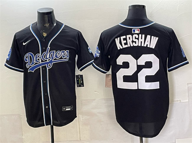 Men's Los Angeles Dodgers 22 Clayton Kershaw B2B Champs 2026 Black Out Style Vapor Limited Stitched Baseball Jersey Men's Los Angeles Dodgers 22 Clayton Kershaw B2B Champs 2026 Black Out Style Vapor Limited Stitched Baseball Jersey