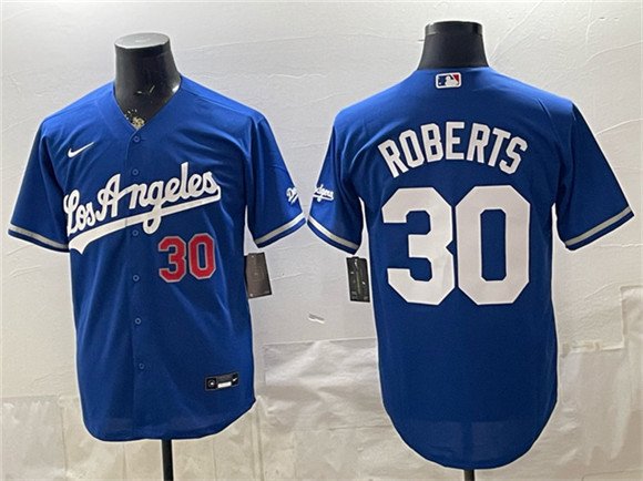 Men's Los Angeles Dodgers 30 Dave Roberts Royal Alternate Stadium Stitched Baseball Jersey Men's Los Angeles Dodgers 30 Dave Roberts Royal Alternate Stadium Stitched Baseball Jersey