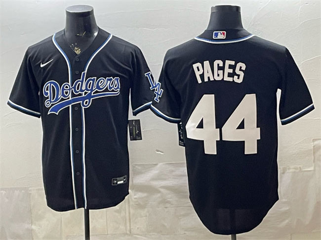 Men's Los Angeles Dodgers 44 Andy Pages Black Stitched Baseball Jersey