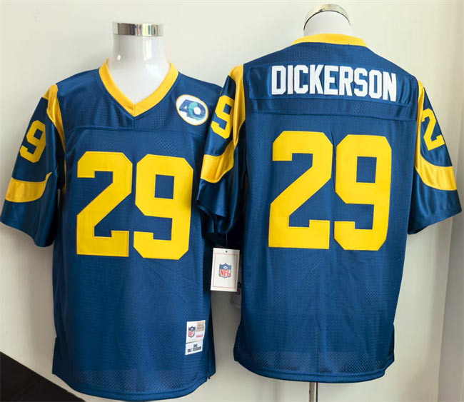 Men's Los Angeles Rams 29 Eric Dickerson Royal Throwback Football Stitched Jersey