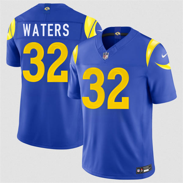 Men's Los Angeles Rams 32 Jordan Waters Royal 2026 F.U.S.E. Vapor Limited Football Stitched Jersey
