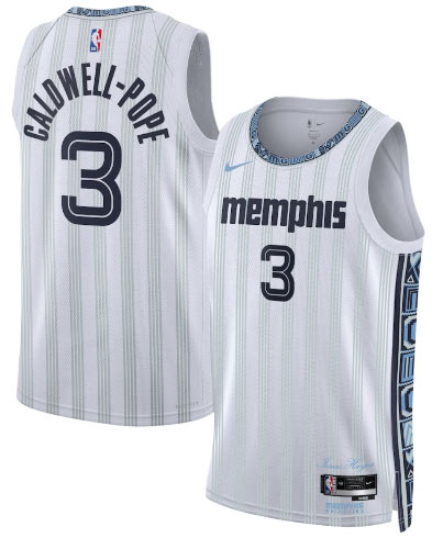 Men's Memphis Grizzlies 3 Kentavious Caldwell Pope Gray 2025 26 City Edition Swingman Stitched Jersey