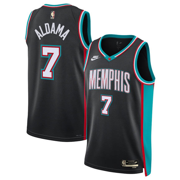 Men's Memphis Grizzlies 7 Santi Aldama Black 2025 Classic Edition Stitched Basketball Jersey