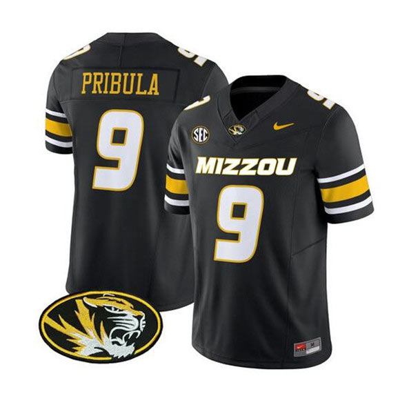 Men's Memphis Tigers 9 Beau Pribula Black F.U.S.E. Vapor Limited Football Jersey