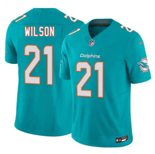 Men's Miami Dolphins 21 Marco Wilson Aqua 2026 F.U.S.E. Vapor Limited Football Stitched Jersey