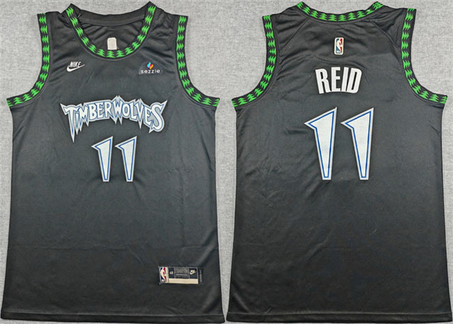 Men's Minnesota Timberwolves 11 Naz Reid Black 2025 26 Classic Edition Stitched jersey