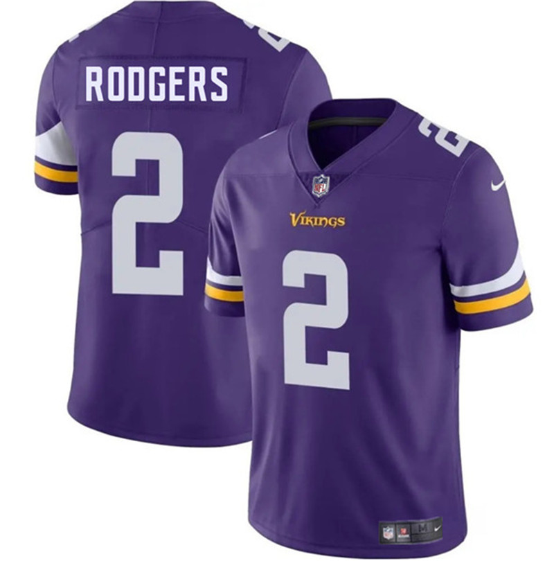 Men's Minnesota Vikings 2 Isaiah Rodgers Purple 2025 Vapor Limited Football Stitched Jersey