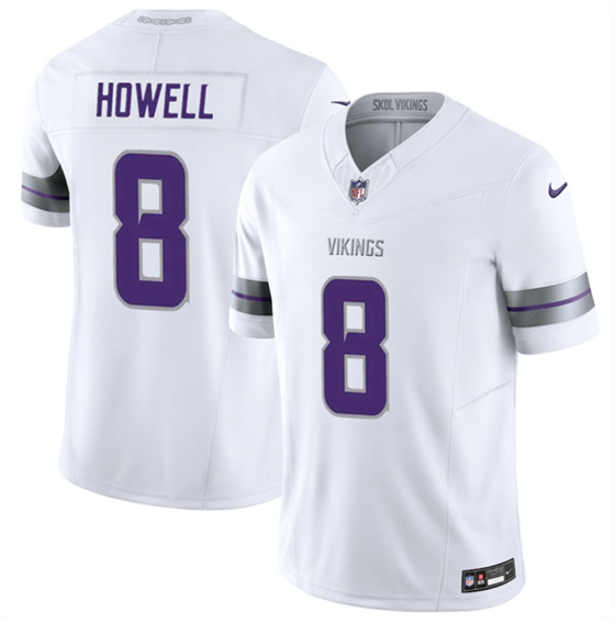 Men's Minnesota Vikings 8 Sam Howell White 2025 F.U.S.E. Winter Warrior Limited Football Stitched Jersey