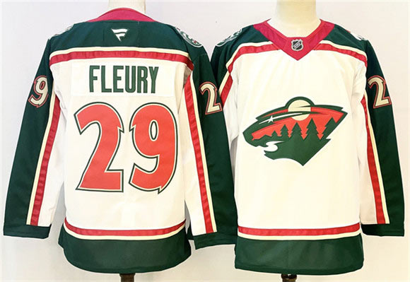 Men's Minnesota Wild 29 Marc Andre Fleury White 2025 25th Anniversary Stitched Hockey Jersey