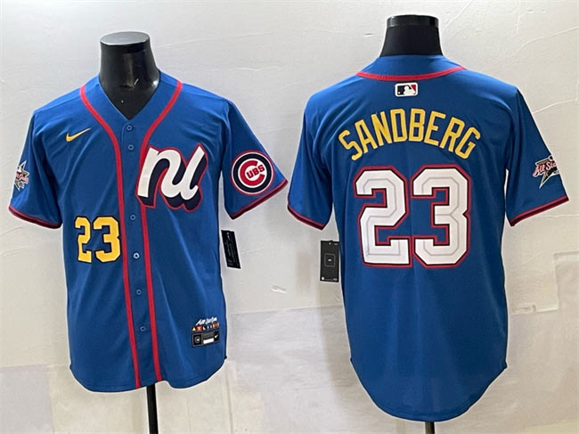 Men's National League 23 Ryne Sandberg Blue 2025 All Star Edition Limited Stitched Baseball Jersey