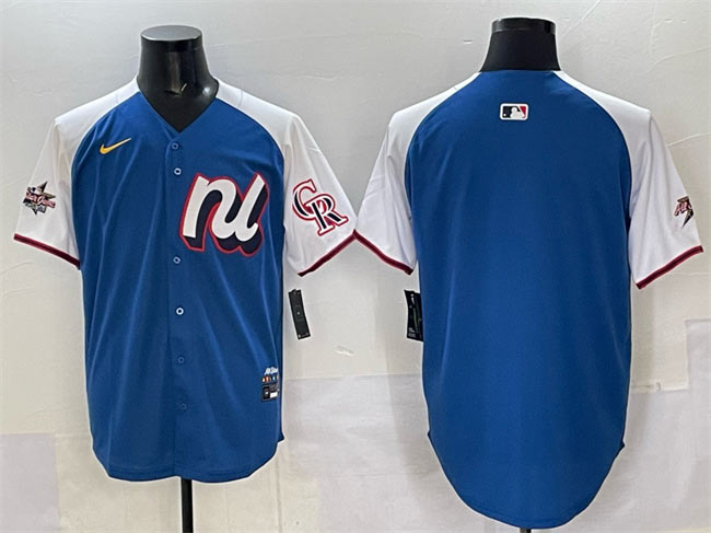 Men's National League Colorado Rockies Blank Blue 2025 All Star Edition Limited Stitched Baseball