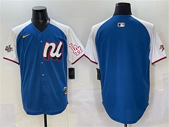 Men's National League Los Angeles Dodgers Blank Blue Alternate 2025 All Star Edition Limited Stitched Baseball Jersey