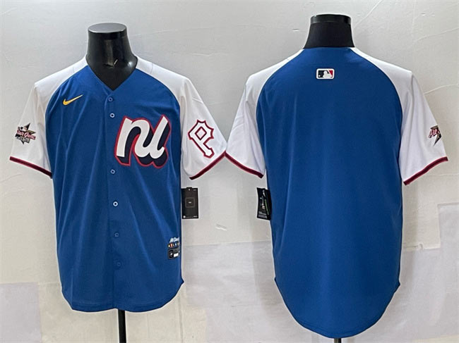 Men's National League Pittsburgh Pirates Blank Blue Alternate 2025 All Star Edition Limited Stitched Baseball Jersey