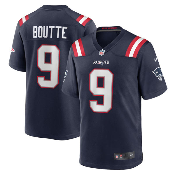 Men's New England Patriots 9 Kayshon Boutte Navy 2025 Football Stitched Game Jersey