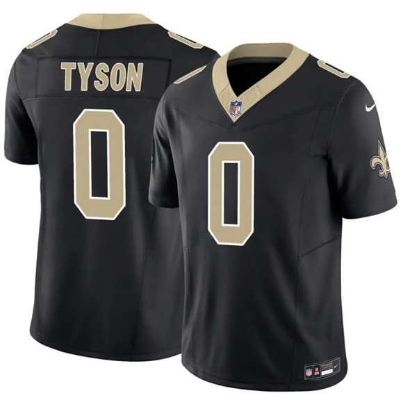 Men's New Orleans Saints 0 Jordyn Tyson Black 2026 F.U.S.E Vapor Limited Football Stitched Jersey